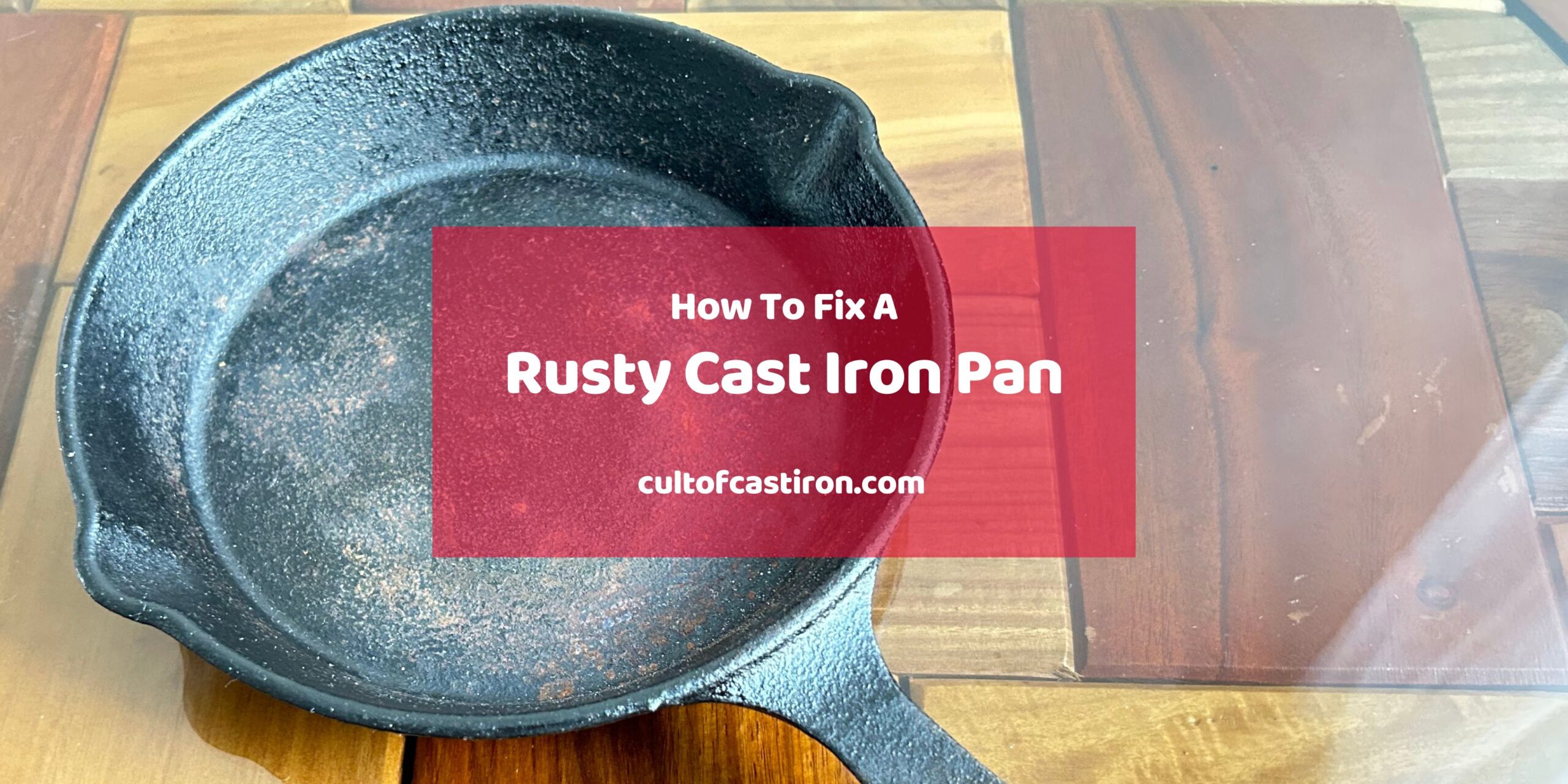 rusty cast iron pan banner