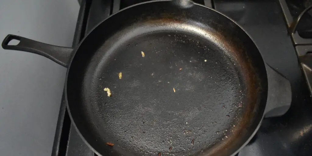 dirty cast iron pan