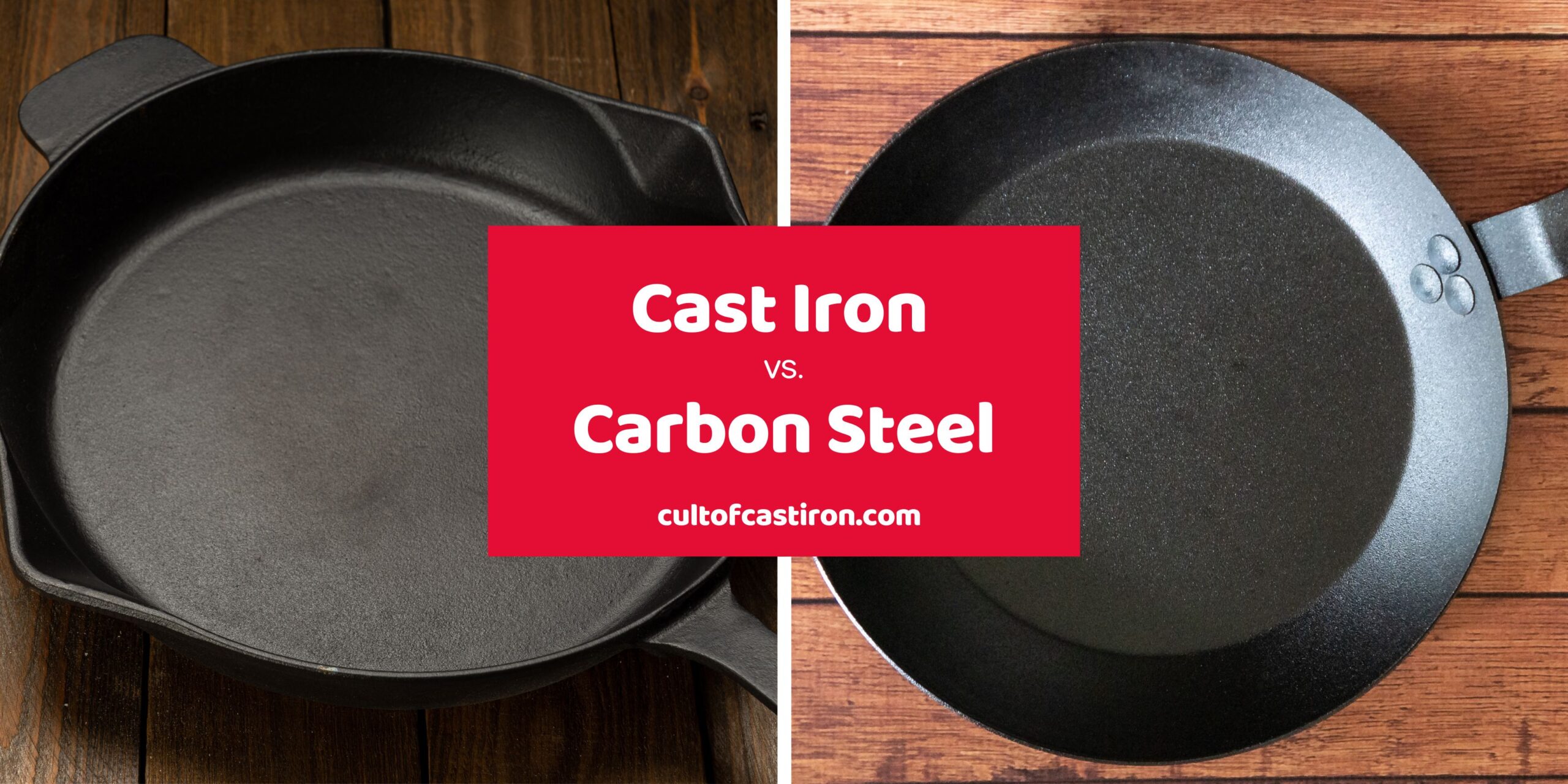 cast iron vs. stainless steel banner