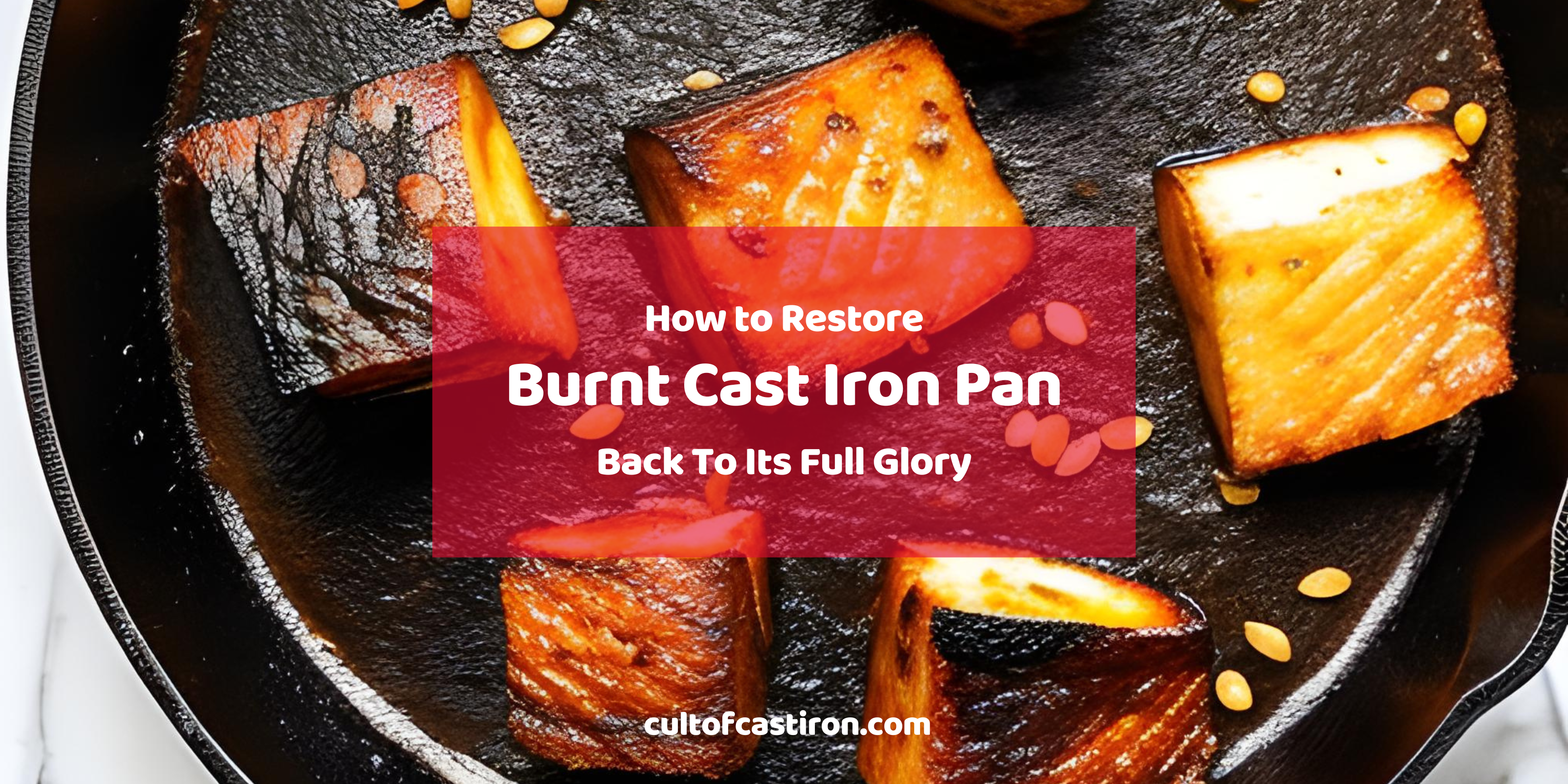 how to restore burnt cast iron pan