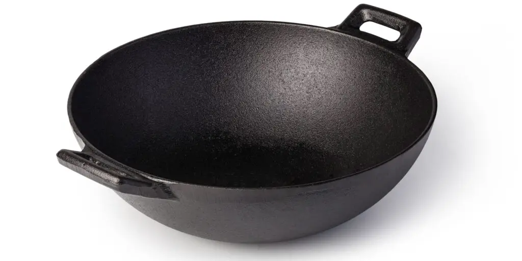 A photo of a wok
