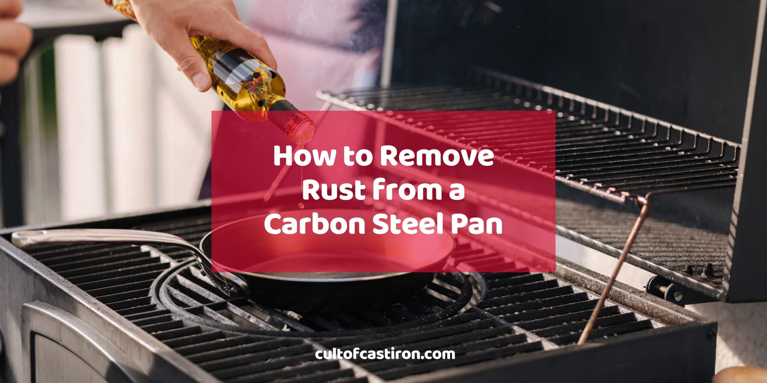 how to remove rust from a carbon steel pan