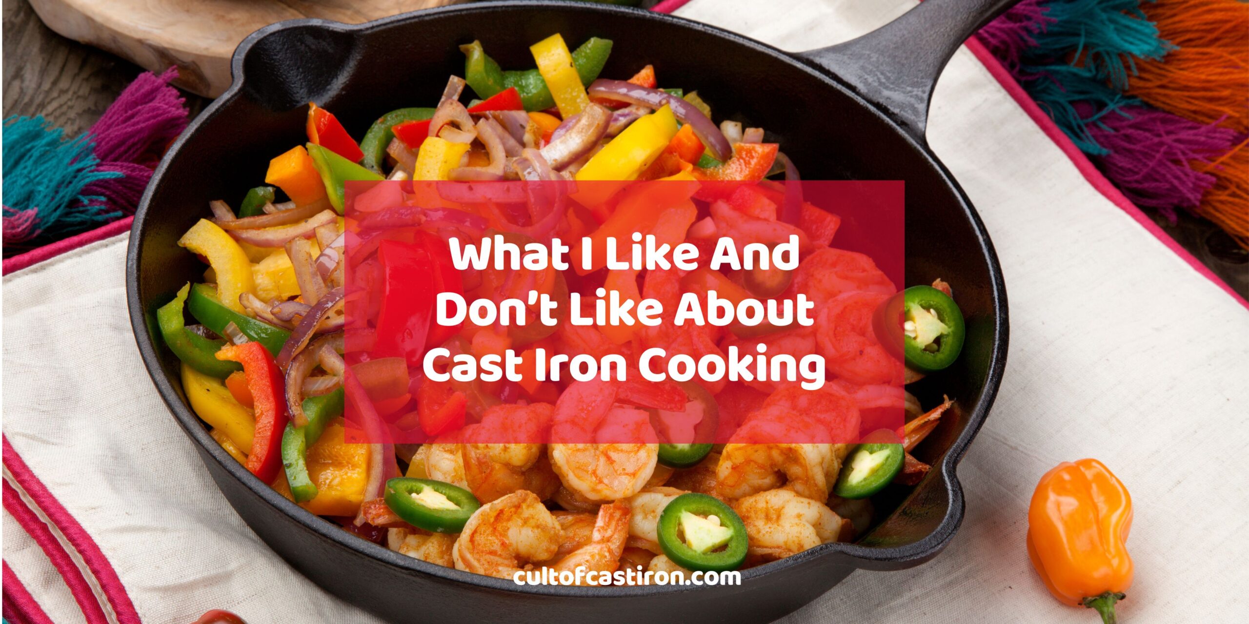 What I like and don't like about cast iron cooking banner